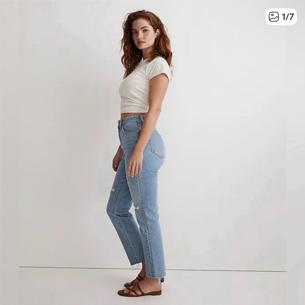 Madewell The Curvy Petite Perfect Vintage Jean | 25P | Ripped/Destroyed